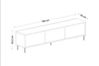 Meuble TV 3 abattants Imaj - 180 x 45,2 x 35 cm