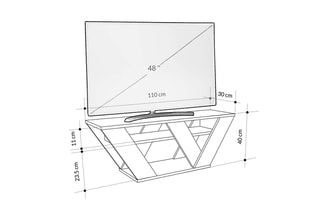 Meuble TV Pipralla - 110 x 40 x 30 cm