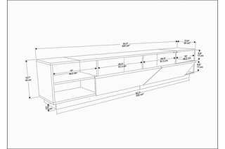 Meuble TV abattant - 240 x 37,1 x 47,4 cm