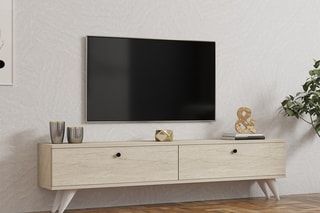 Meuble TV 2 abattants Paris - 160 x 40 x 25 cm