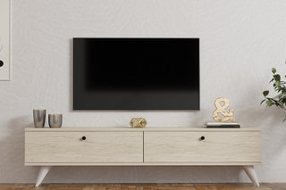 Meuble TV 2 abattants Paris - 160 x 40 x 25 cm