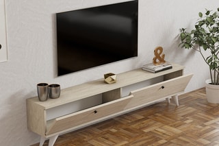 Meuble TV 2 abattants Paris - 160 x 40 x 25 cm