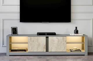 Meuble TV 2 portes Aydos - 180 x 45 x 35 cm
