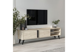 Meuble TV 2 portes Benoit - 160 x 35 x 29,6 cm