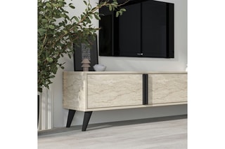Meuble TV 2 portes Benoit - 160 x 35 x 29,6 cm
