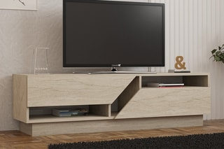 Meuble TV 2 abattants Koza - 160 x 45 x 40 cm