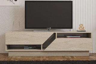 Meuble TV 2 abattants Koza - 160 x 45 x 40 cm