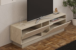 Meuble TV 2 abattants Koza - 160 x 45 x 40 cm