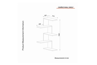 Etagère murale 4 niveaux Caniko - 51,5 x 109 x 29,6 cm