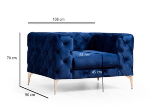 Fauteuil Como - Bleu