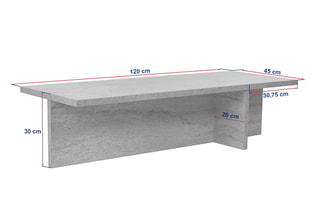Table basse Harbor - 120 x 30 x 45 cm