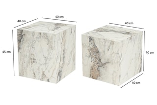2 tables d’appoint - 40 x 40 x 40 cm