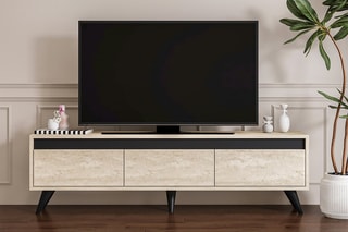 Meuble TV 3 abattants Century - 150 x 45 x 29,6 cm
