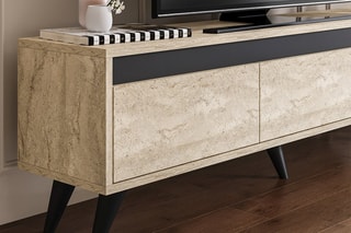 Meuble TV 3 abattants Century - 150 x 45 x 29,6 cm