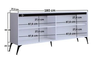 Console 4 portes - 180 x 80 x 37,3 cm