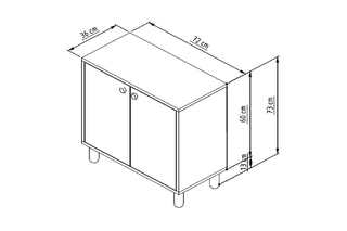 Console 2 portes Lina - 72 x 73 x 36 cm