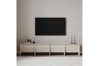 Meuble TV 4 portes - 180 x 40 x 35 cm