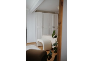 Pouf Nu Bench - Blanc - Toucher tissu bouclette