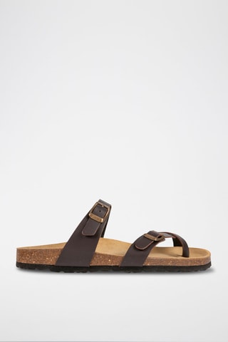 Sandales en cuir Marron