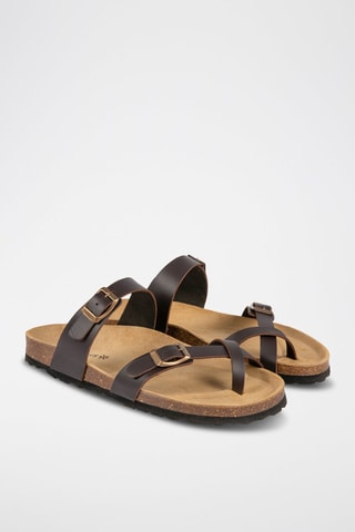 Sandales en cuir Marron