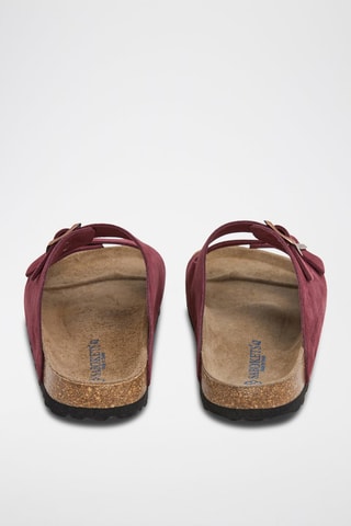 Nubuck Muiltjes - Bordeauxrood