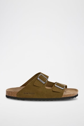 Nubuck Muiltjes - Kaki