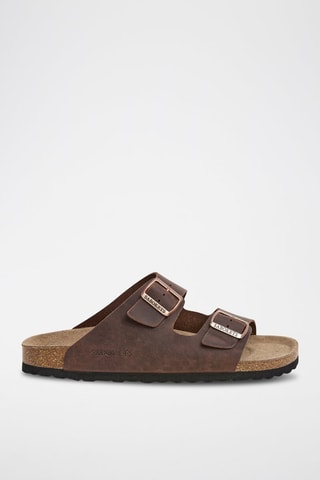 Mules en cuir - Marron