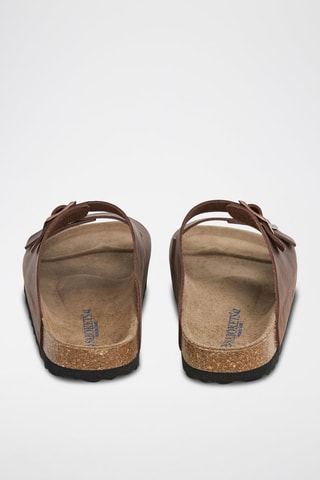 Mules en cuir - Marron