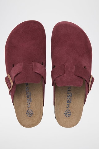 Nubuck Muiltjes - Bordeauxrood