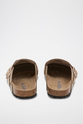 Mules en nubuck - Marron