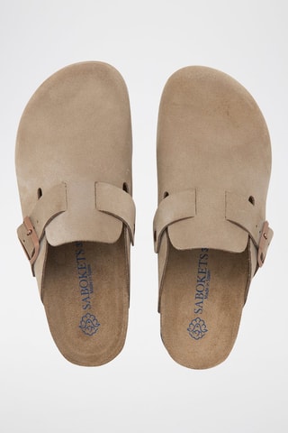 Mules en nubuck - Marron