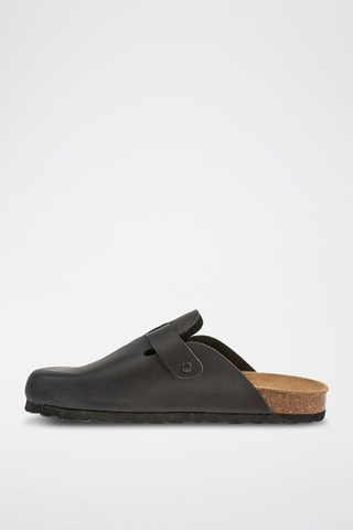 Leren Clogs - 
Zwart