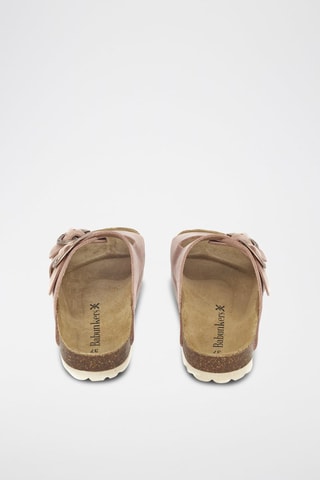 Mules en cuir 
Rose