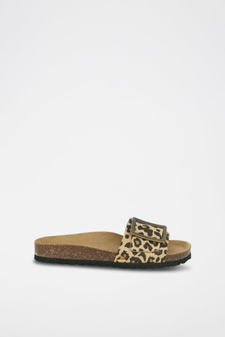 Mules en cuir 
Beige