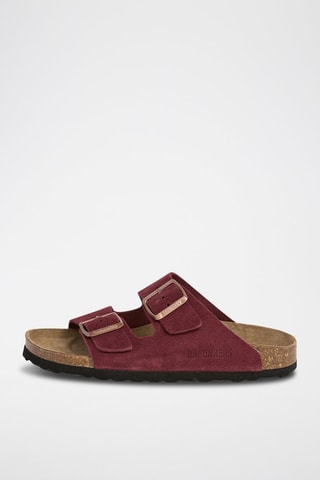 Mules en nubuck - Bordeaux