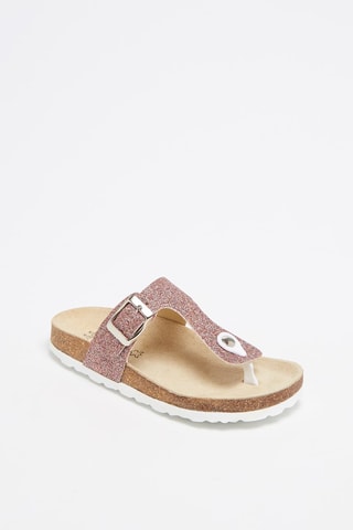 ##Tongs pailletées   Rose