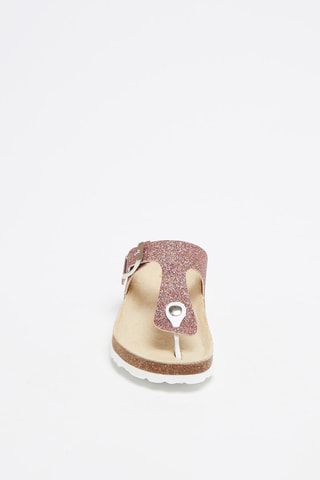 ##Tongs pailletées   Rose