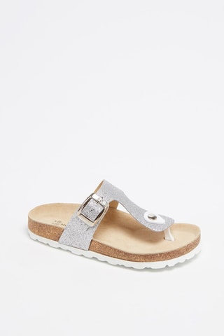 ##Tongs pailletées   Argenté