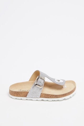 ##Tongs pailletées   Argenté