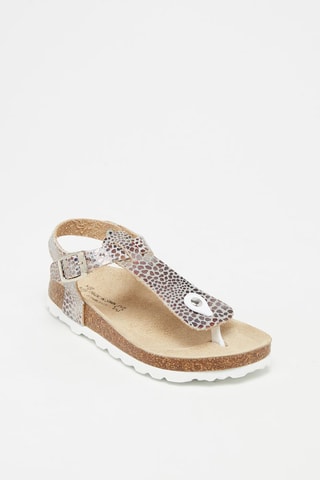 ##Sandales Argenté et doré rose