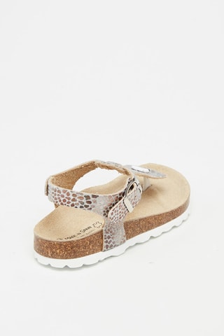 ##Sandales Argenté et doré rose