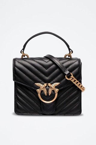 Leren Handtas Love Mini - Zwart