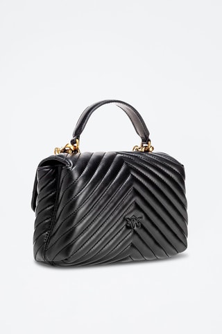 Leren Handtas Love Lady Puff Mini - Zwart