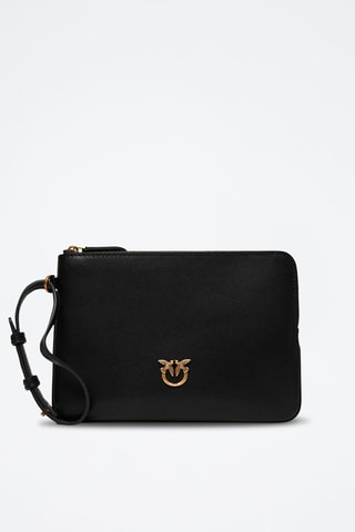 Kalfsleren Clutch - Zwart