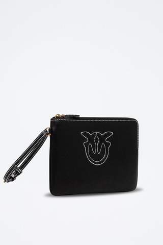 Kalfsleren Clutch - Zwart