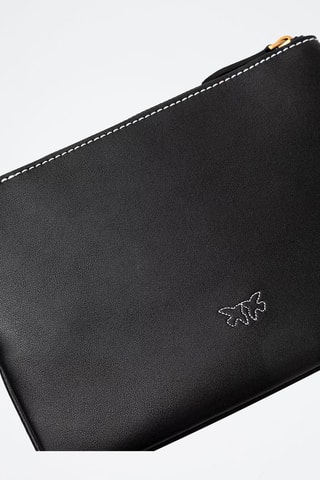 Kalfsleren Clutch - Zwart