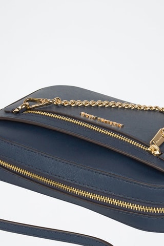 Leren Schoudertas Jet - Marineblauw