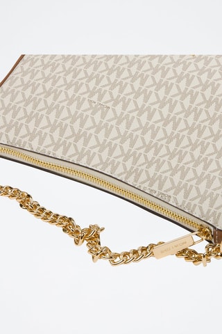 Leren Schoudertas Carmela - Beige en Taupe