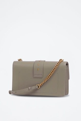 Kalfsleren Schoudertas Love One Classic -Taupe 