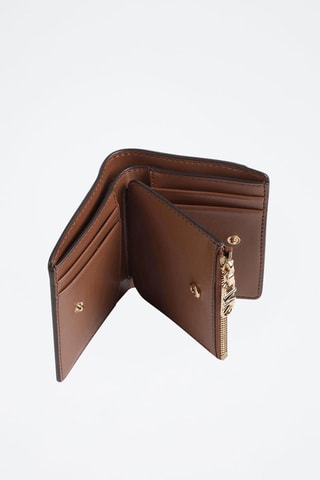 Leren Portefeuille Empire Medium Snap Coin Billfold - Bruin